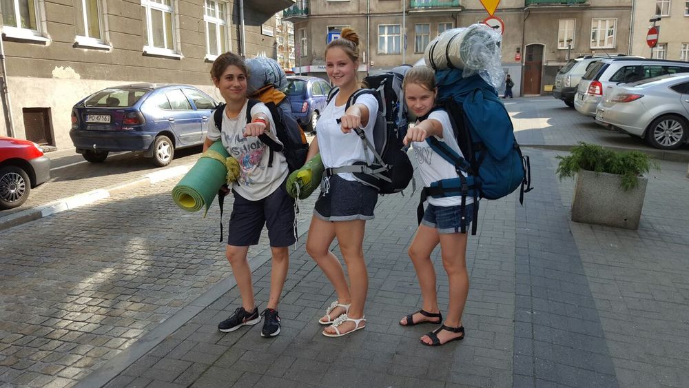 Austauschschülerin Patrycia beim Ausflug mit ihren Gastschwestern in Polen